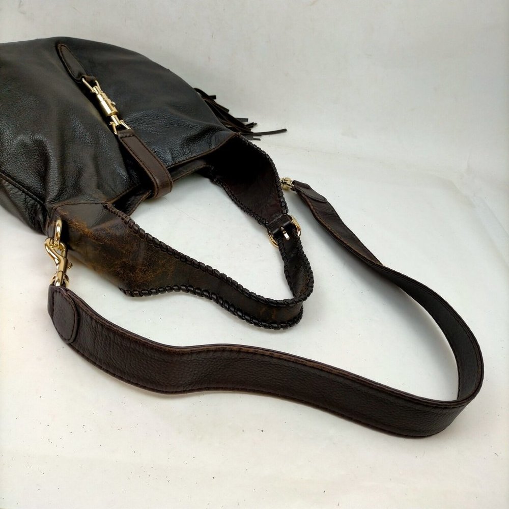 Auth Gucci Shoulder Bag Black Leather #35403G22 - Picture 4 of 9